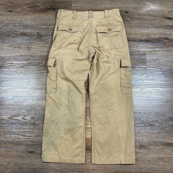 Levis Cargo Pants Men's 32x30 Tan Baggy Retro Skater Streetwear Grunge 90s Y2K - Picture 1 of 11